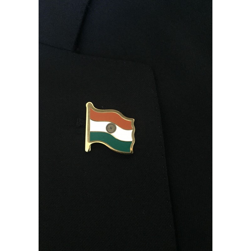 indian flag shirt pin