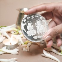 Lakshmi - Ganesh - 999 Silver Coin - 10 Grams