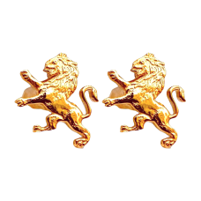 ODA Carved Lion Cufflinks - Gold plated