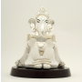 Gyani Ganesh With Wooden Base Figurine