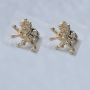 ODA Carved Lion Cufflinks (Nickel)